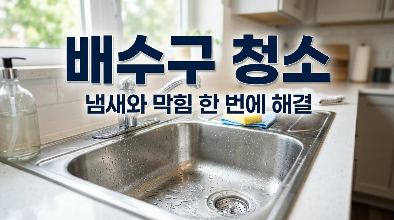 싱크대 배수구 청소 방법 총정리: 냄새 제거와 막힘 해결 비법