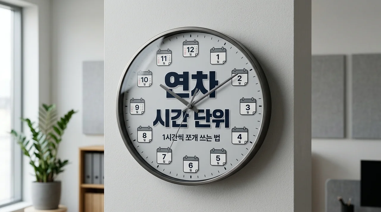연차 시간 단위 사용 가이드! 2026 근로기준법 개정 핵심 정리