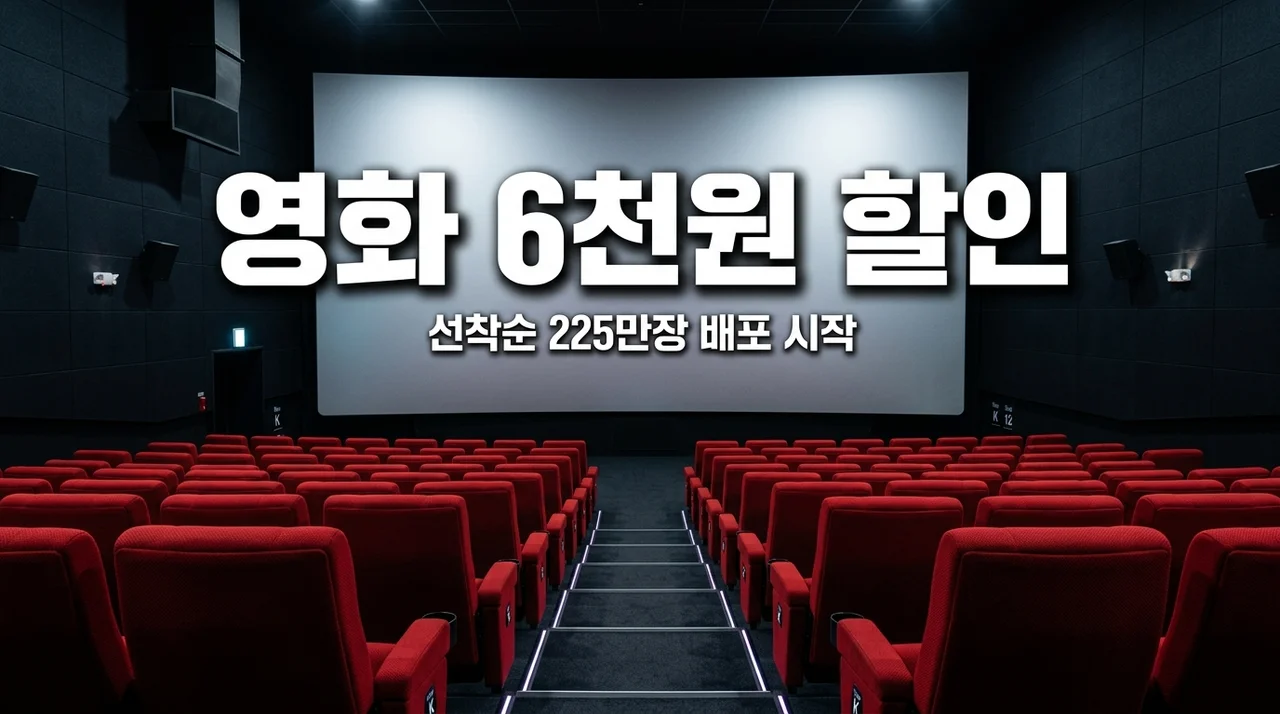 영화 관람 6천원 할인권 배포 안내! 선착순 225만 장 받는 법 및 중복 할인 꿀팁