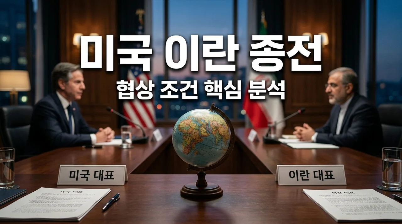 미국 이란 종전 조건 총분석! 휴전 협상 핵심 5가지와 향후 전망