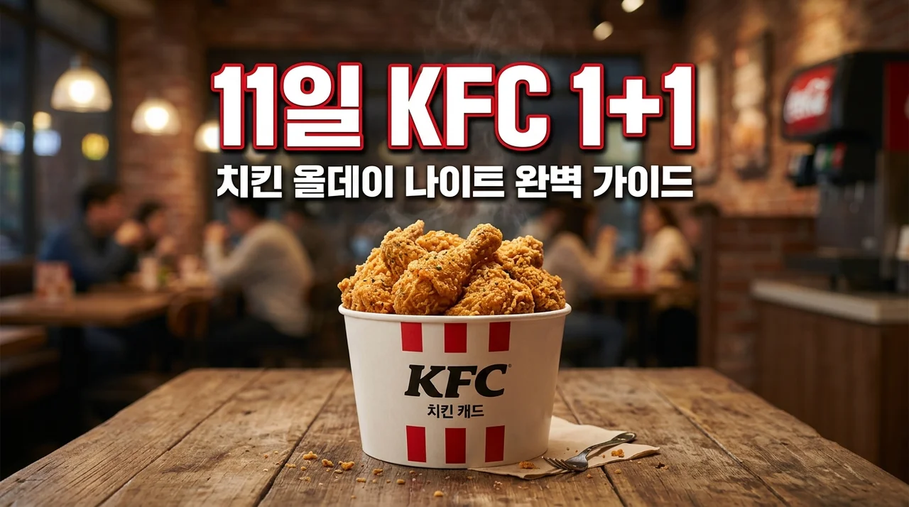 KFC 매월 11일 치킨 올데이 나이트 1+1 시간 메뉴 주문 꿀팁 총정리