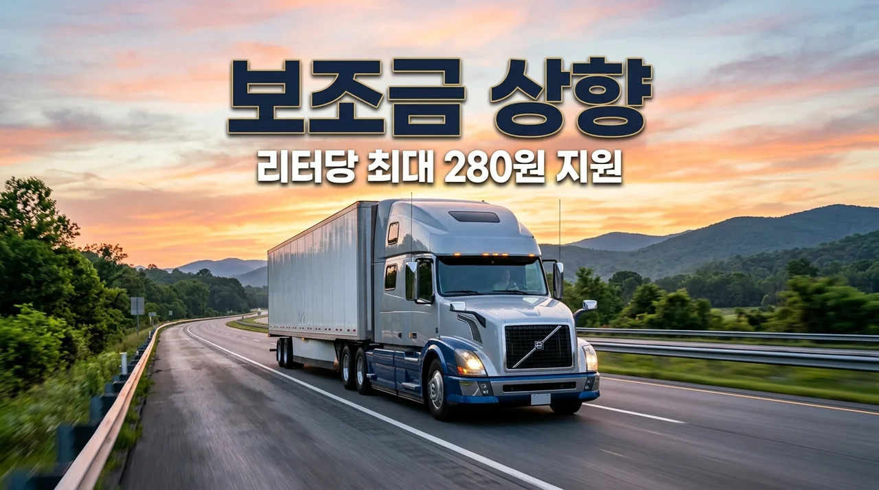 화물차 버스 유가연동보조금 상향 리터당 280원 지원 확대 총정리