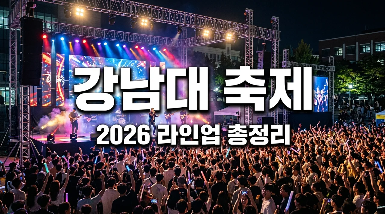 2026 강남대 축제 라인업 총정리: 외부인 입장 및 공연 일정 안내