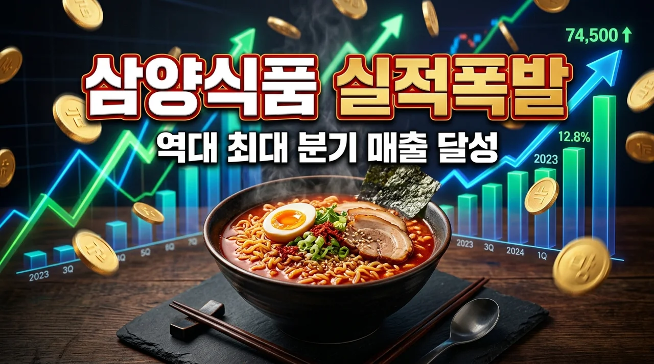 삼양식품 1분기 역대 최대 실적 달성! 불닭볶음면 열풍과 주가 전망