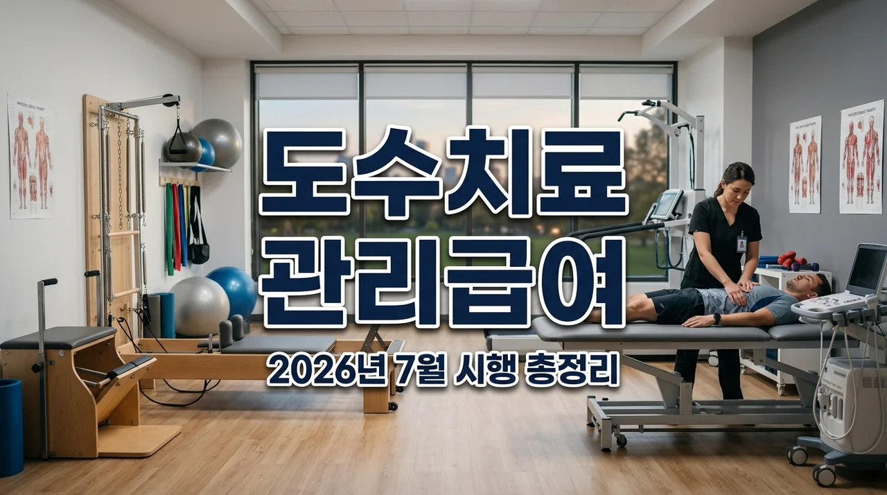 도수치료 관리급여 제도 시행 총정리! 2026년 달라지는 본인부담금 확인
