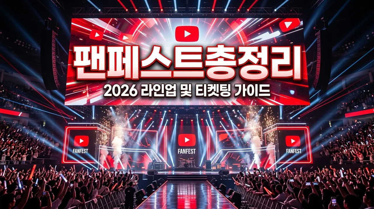 유튜브 팬페스트 2026 총정리: 라인업 성수 팝업 티켓팅 꿀팁
