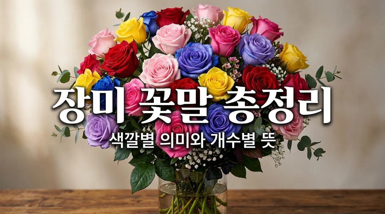 장미 색깔별 꽃말 총정리: 선물 전 필수 확인! 빨간색부터 파란색까지