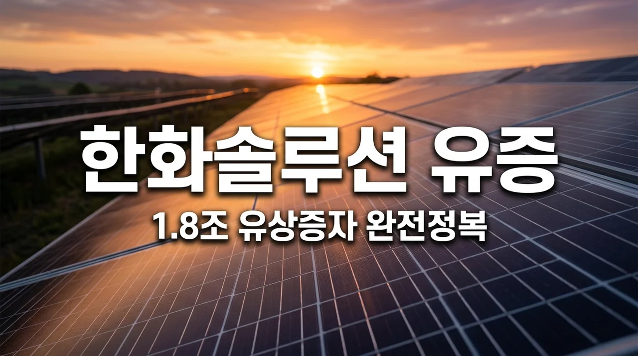 한화솔루션 1.8조 유상증자 일정 및 발행가 총정리 (투자 전략)