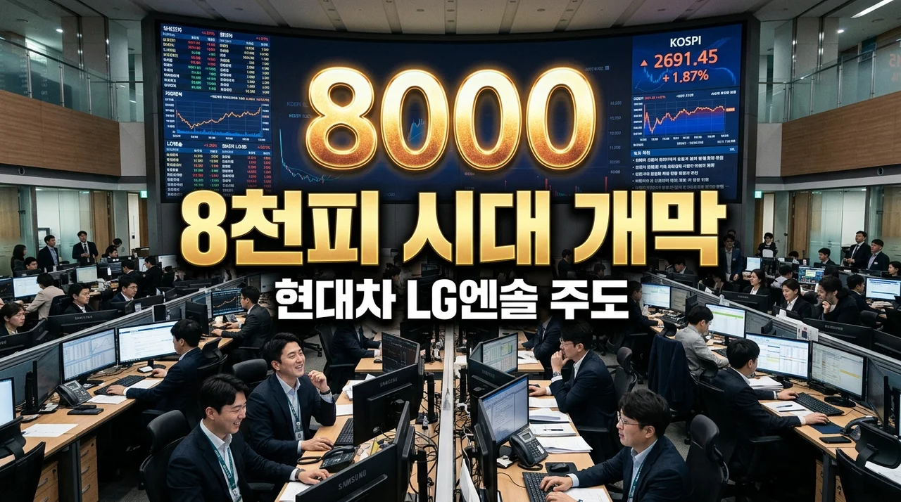현대차 LG에너지솔루션 주도 8천피 돌파! 코스피 8000 시대 투자 전략