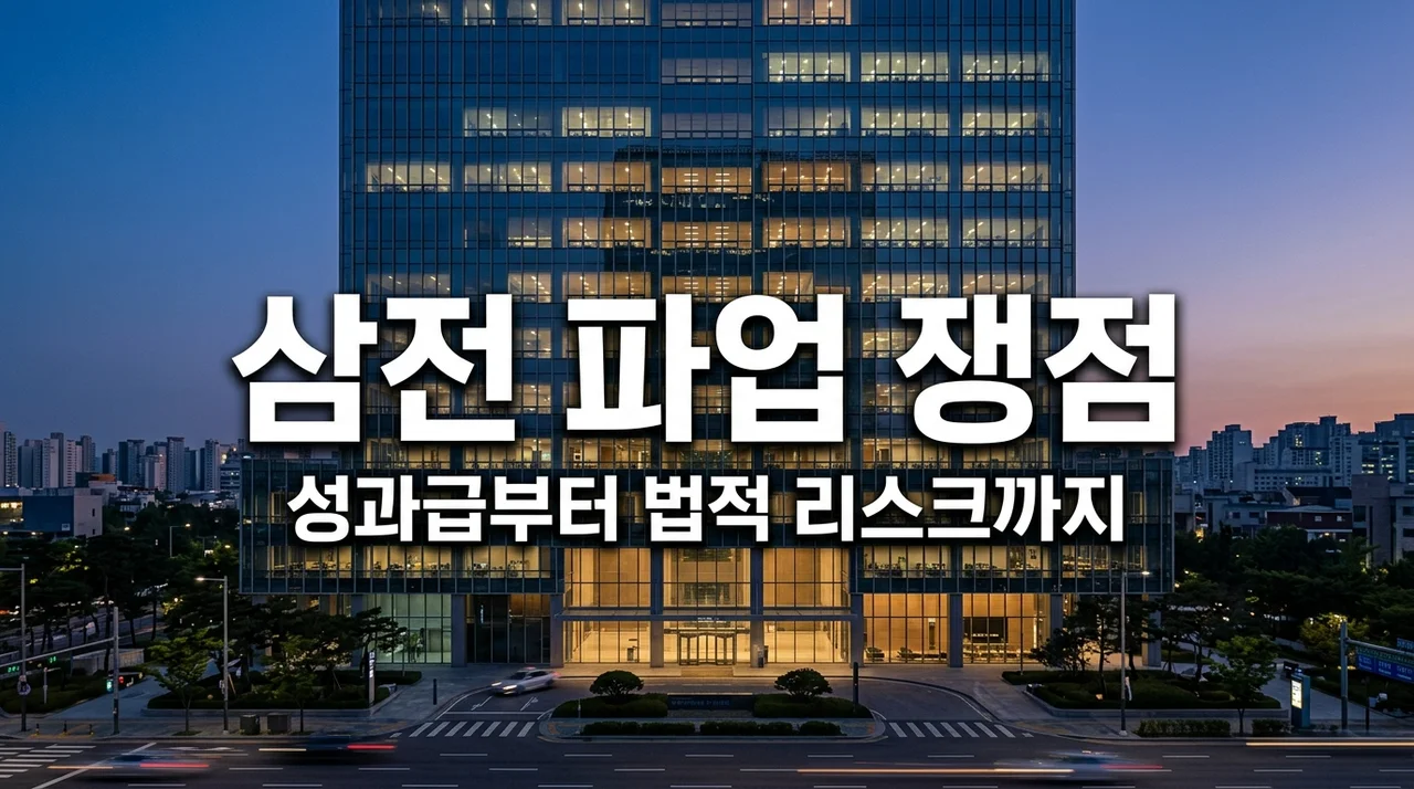 삼전 노조 파업 강행 쟁점 5가지: 성과급과 법적 리스크 총분석