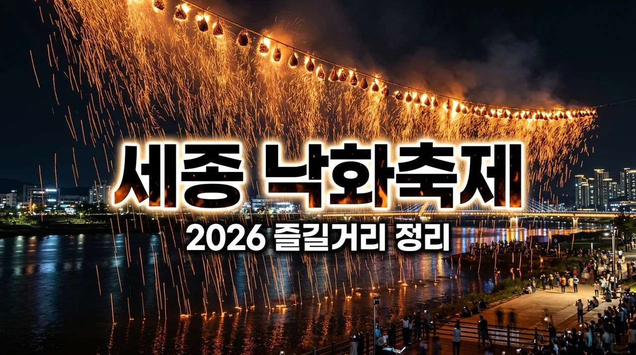 2026 세종 낙화축제 즐길거리 명당 주차 꿀팁 완벽 가이드