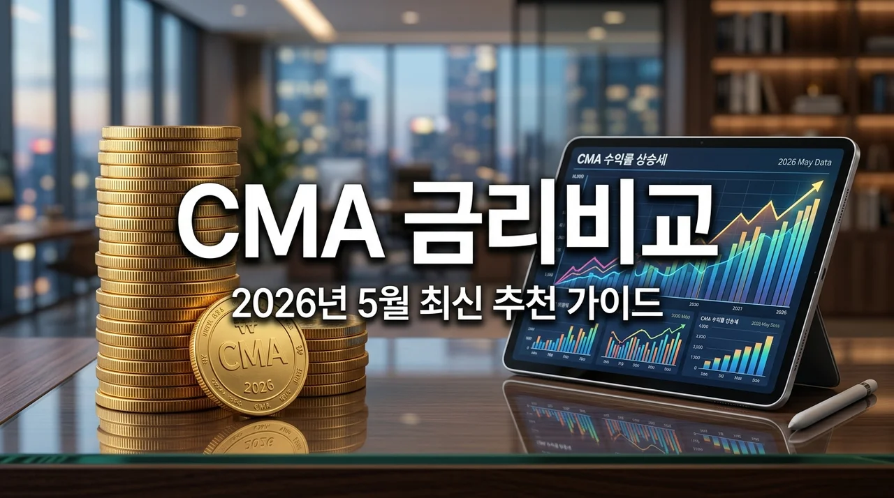 증권사 CMA 계좌 금리 비교 및 예수금 파킹통장 추천 (2026년 5월 최신)