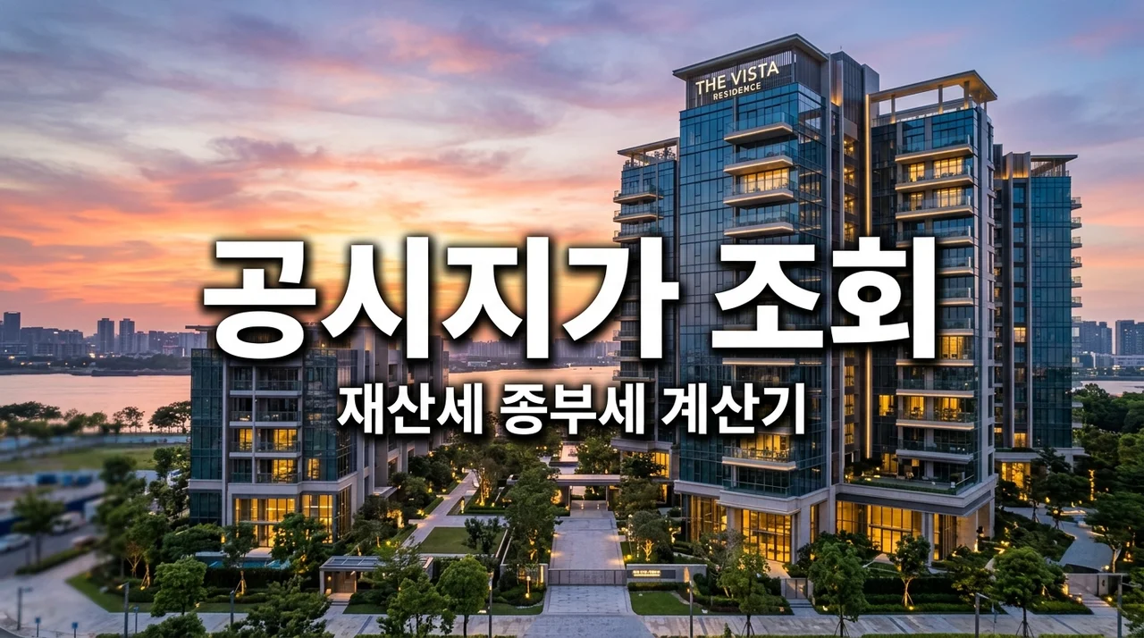 아파트 공시지가 조회 방법 및 2026년 재산세 종부세 감면 기준 계산 총정리