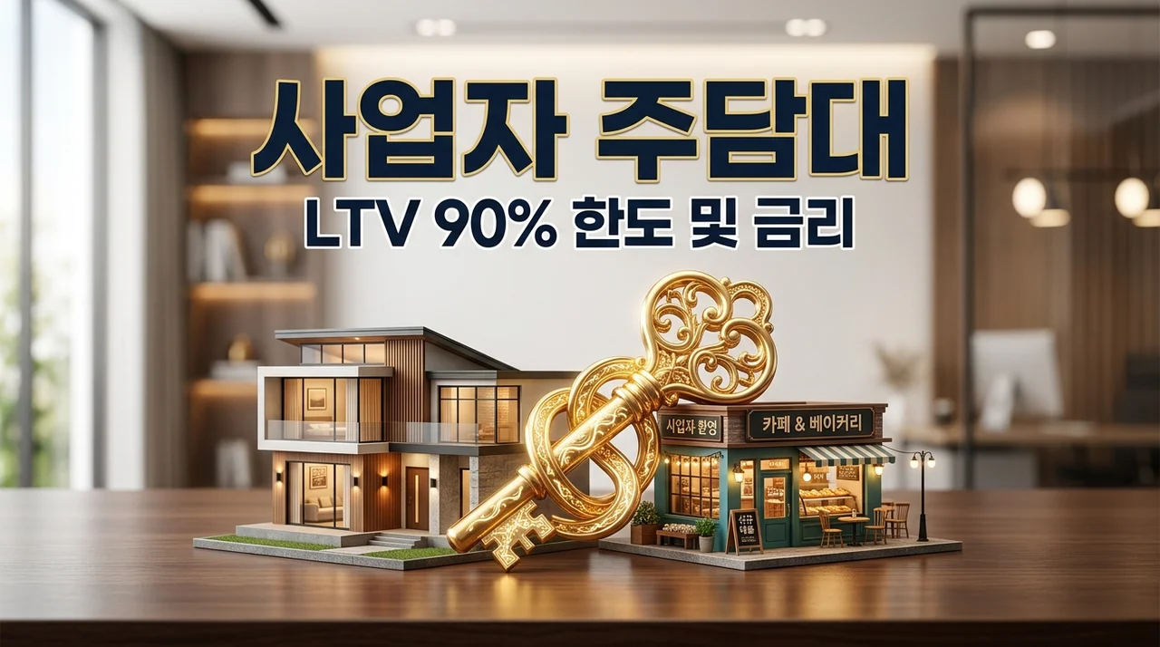 소상공인 사업자 주택담보대출 한도 LTV 90% 금리 및 조건 완벽 정리