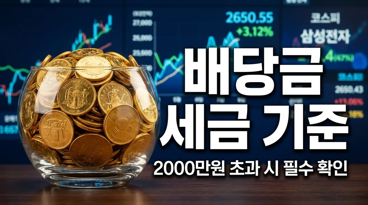 상장 주식 배당금 종합소득과세 기준 및 절세 전략 (2026 최신)