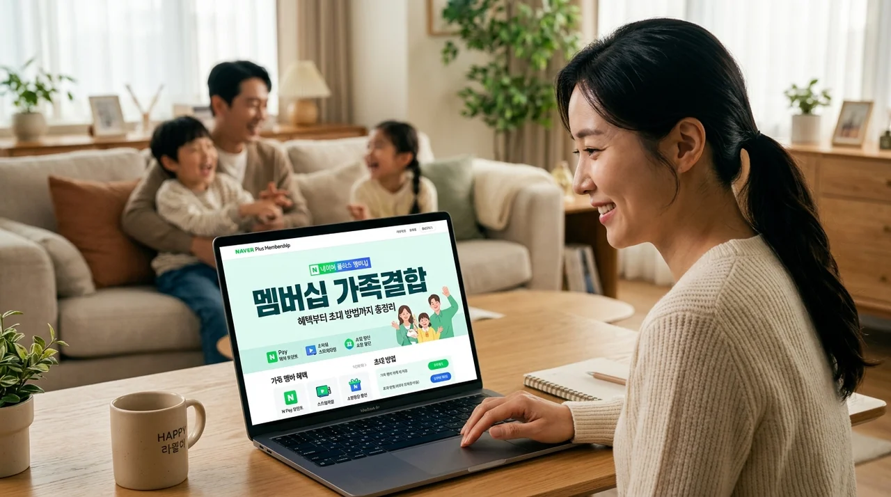 네이버플러스 멤버십 혜택 패밀리 결합 방법 및 티빙 공유 총정리