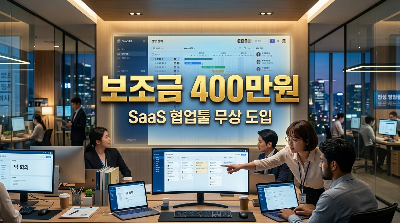 SaaS 협업 툴 도입 기업 보조금 400만원 받기: 비대면 바우처 가이드