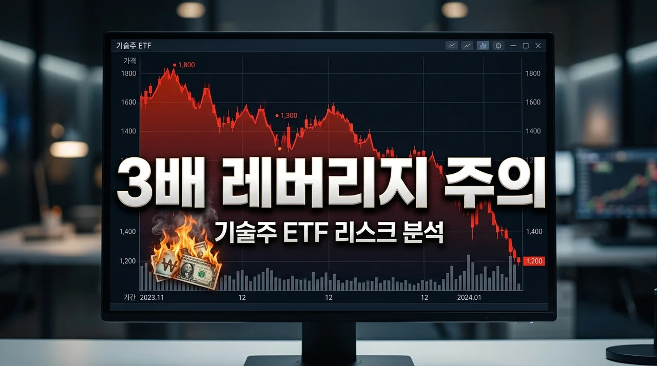 미국 기술주 3배 레버리지 ETF 리스크, 원금 회복 불가능한 이유 3가지
