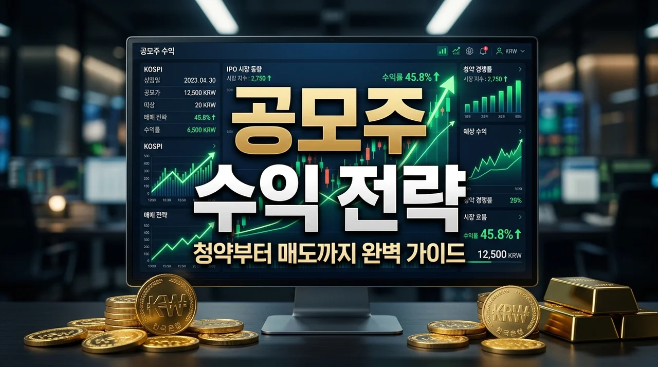 공모주 청약 신청 방법 및 상장일 매도 팁 수익 극대화 전략 (2026)