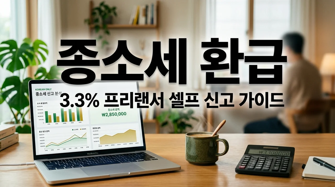 종합소득세 3.3% 프리랜서 셀프 신고 방법! 환급금 챙기는 5단계