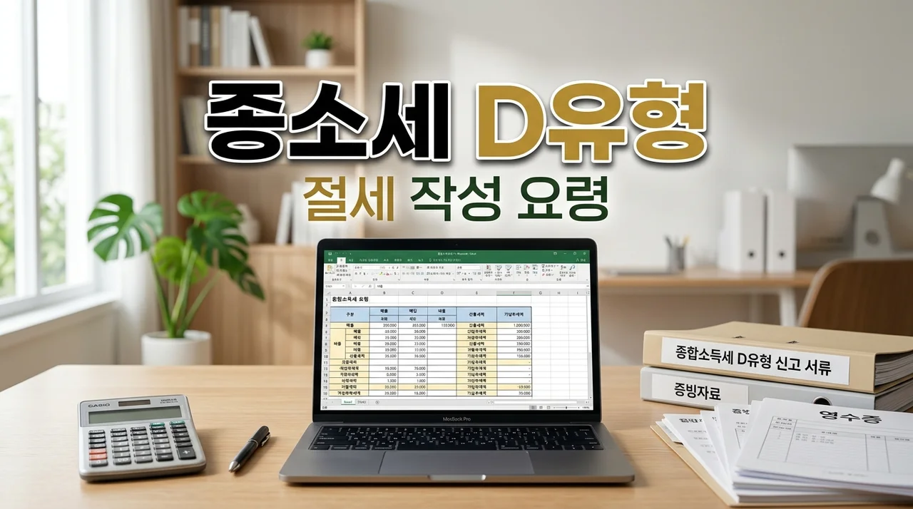 종소세 D유형 간편장부 작성 요령: 세금 폭탄 피하는 확실한 절세법