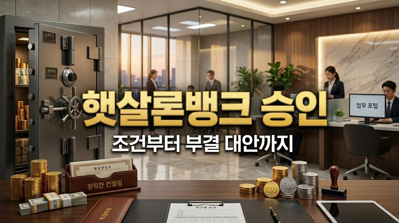 햇살론뱅크 조건 서류 완벽 정리 및 승인율 높이는 팁 (부결 대안 포함)