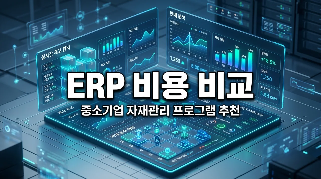 중소기업 SaaS ERP 추천 TOP 3 및 자재관리 프로그램 비용 완전 비교