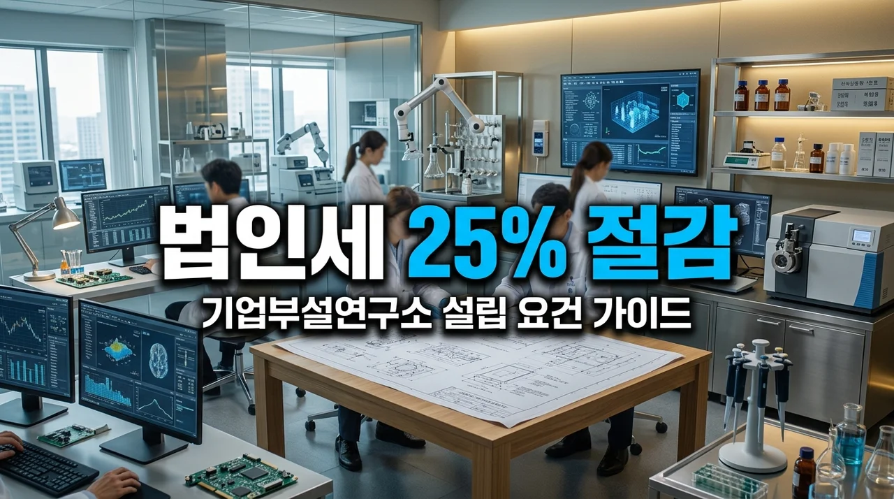 기업부설연구소 설립 조건 및 법인세 25% 세제혜택 팁 완벽 정리