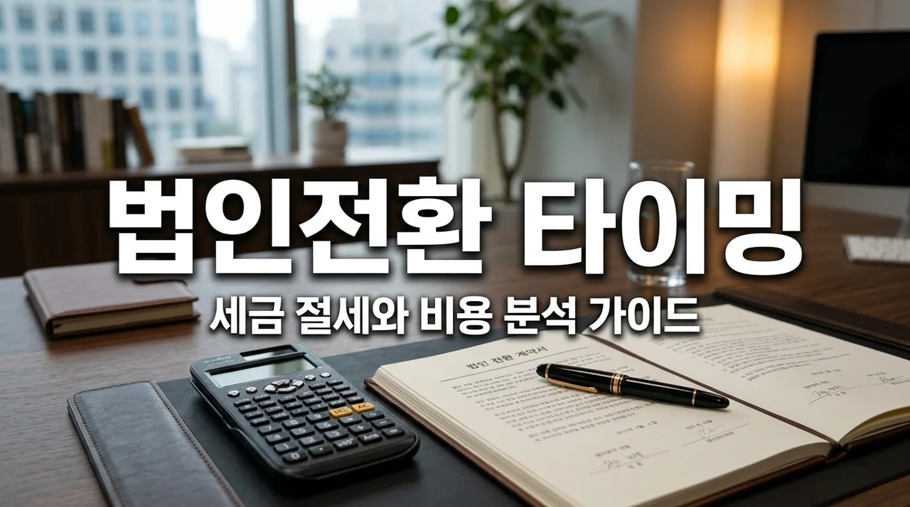 개인사업자 법인전환 장단점 비용 세금 절세 기준점 분석 (2026)