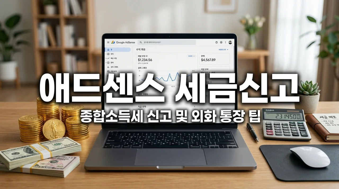 애드센스 종합소득세 신고 방법 총정리! 외화 통장 절세 팁까지