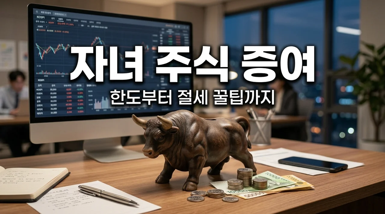 자녀 주식 증여 한도 및 국세청 신고 비과세 꿀팁 (상여금 활용)
