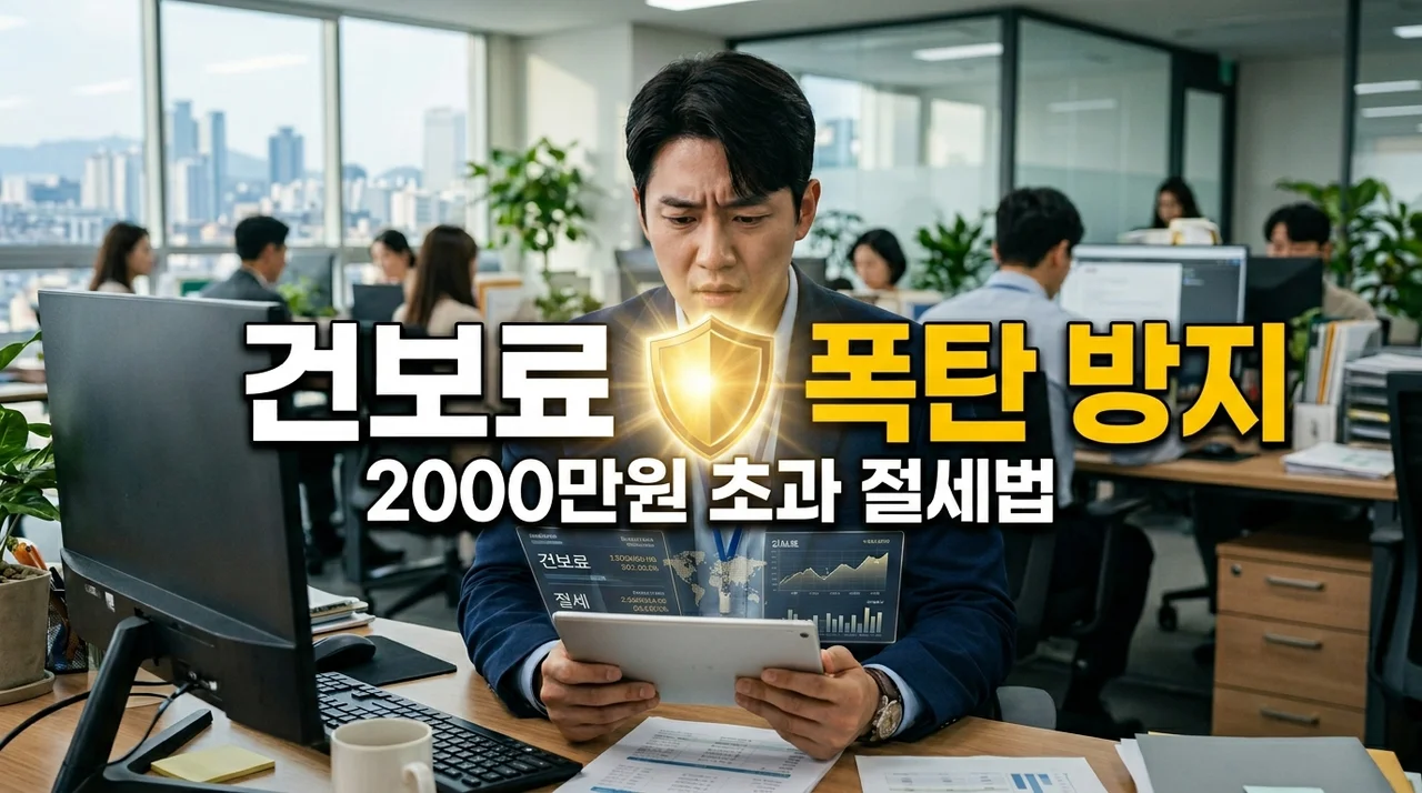 직장인 부업 소득 2000만원 초과! 건보료 폭탄 피하는 합법 절세법 3가지