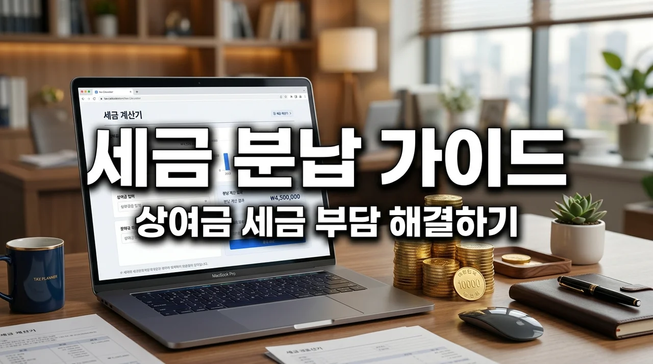 상여금 세금 폭탄? 근로소득세 분할납부 조건 및 홈택스 기한 연장 신청 팁
