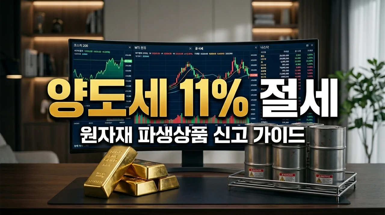 원자재 파생상품 양도소득세 신고 기준 및 양도세 11% 절세 꿀팁