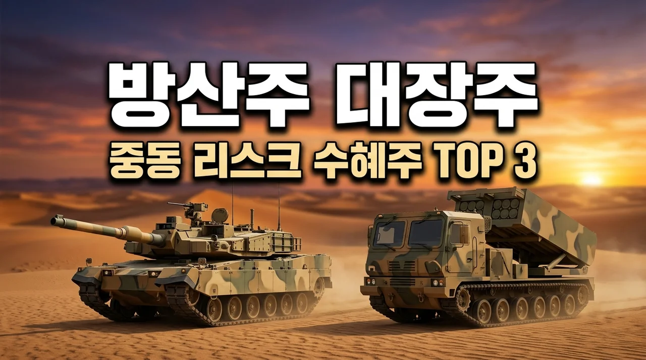 중동 리스크 방산주 대장주 전망, 수혜주 TOP 3 및 투자 포인트