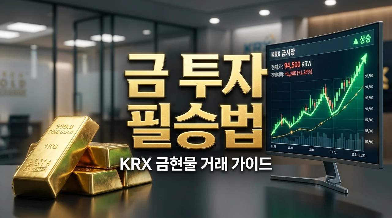 금 투자 방법 5가지 비교: KRX 금현물 수수료 없는 거래 꿀팁