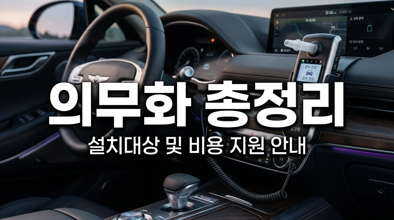 음주운전 방지장치 의무화 대상 비용 지원 및 과태료 기준 총정리 (2026)