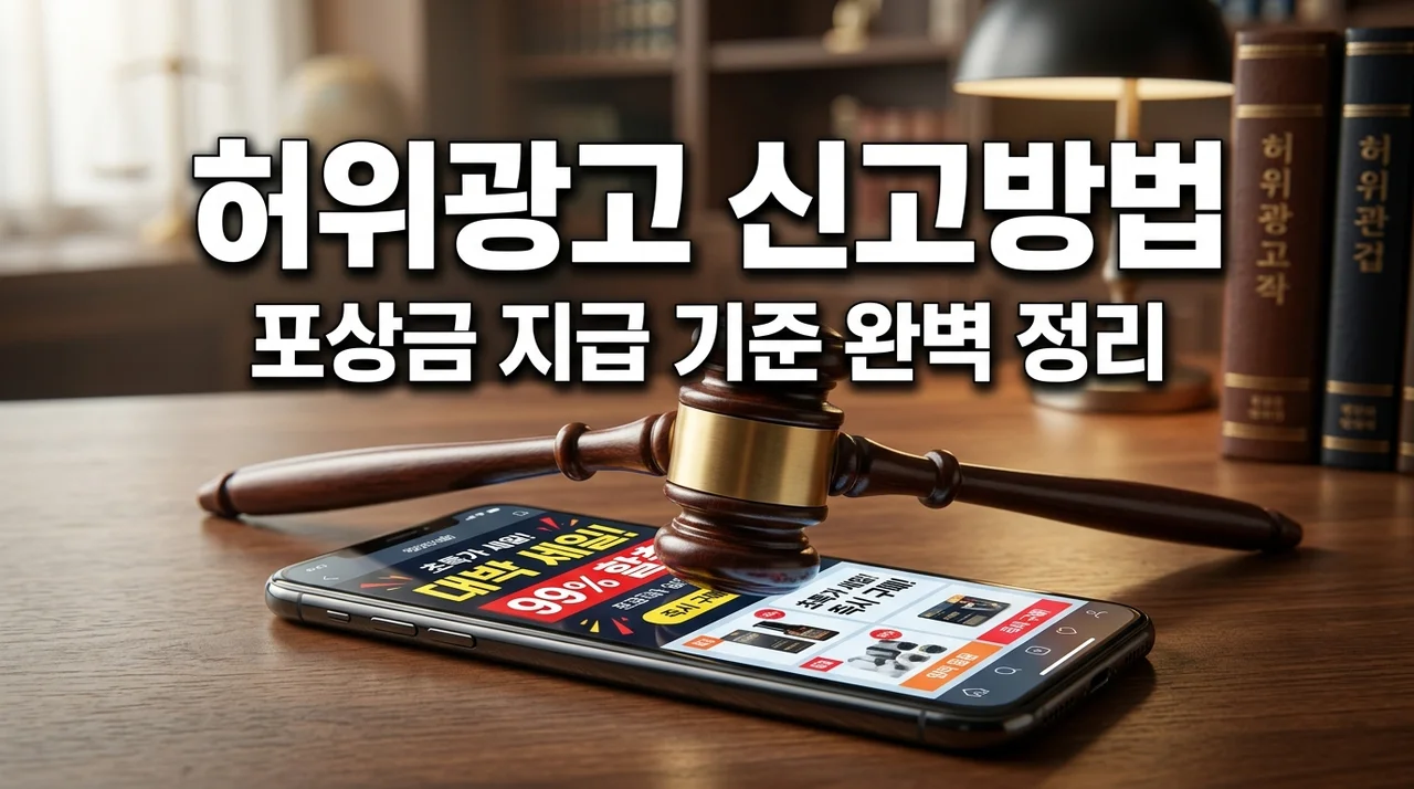 표시광고법 위반 공정위 신고 방법 및 허위 프로모션 포상금 기준 정리