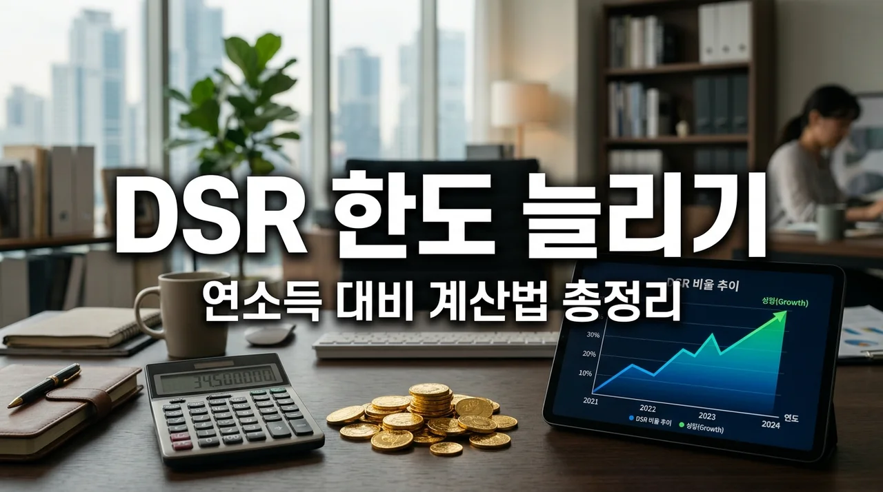 DSR 계산법 완벽 가이드: 연소득 대비 한도 늘리는 3가지 비결