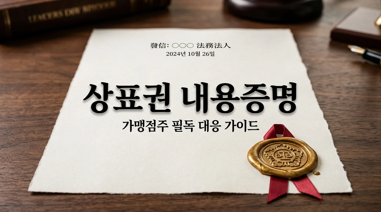 대기업 상표권 내용증명 대응법: 가맹점주가 꼭 알아야 할 5단계 전략