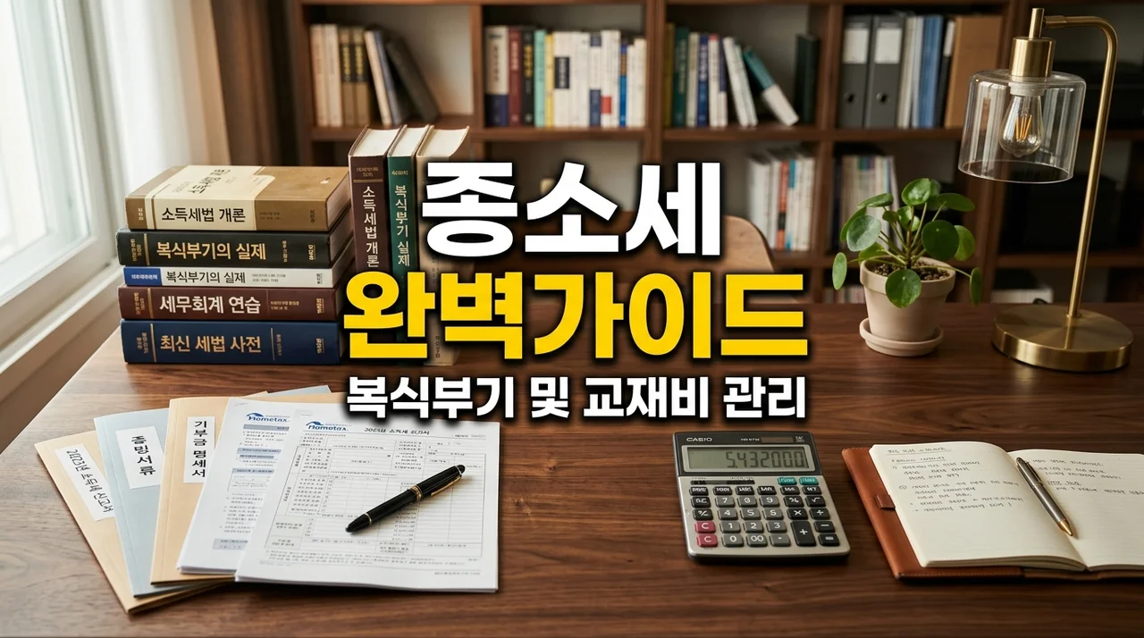 대형 입시학원 강사 종합소득세 신고, 복식부기 기준과 교재비 절세 전략