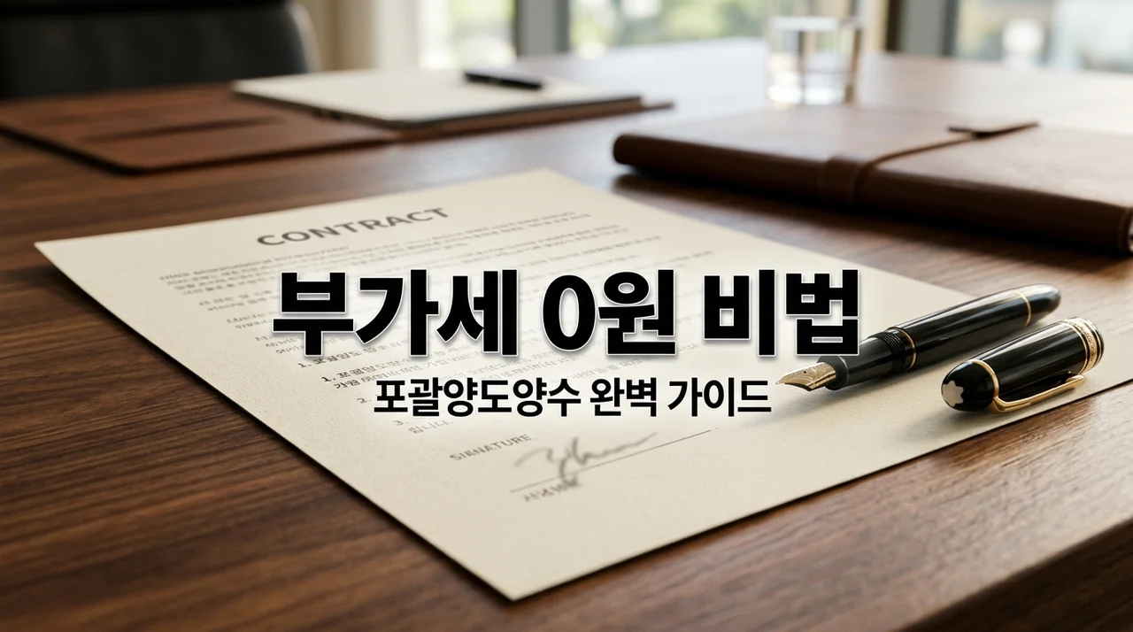 개인사업자 포괄양도양수 조건 총정리: 폐업 시 부가세 10% 아끼는 법