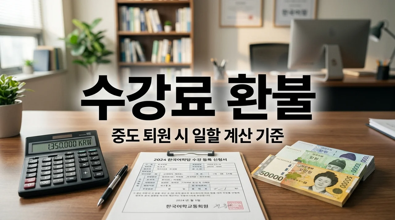 독학재수학원 수강료 반환 기준 및 중도 퇴원 환불 일할 계산 가이드