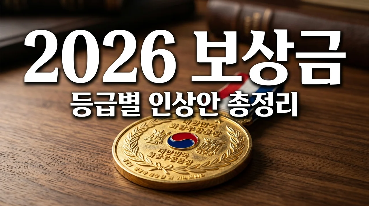 2026 국가유공자 보상금 인상안 총정리: 등급별 수령액과 자격 요건