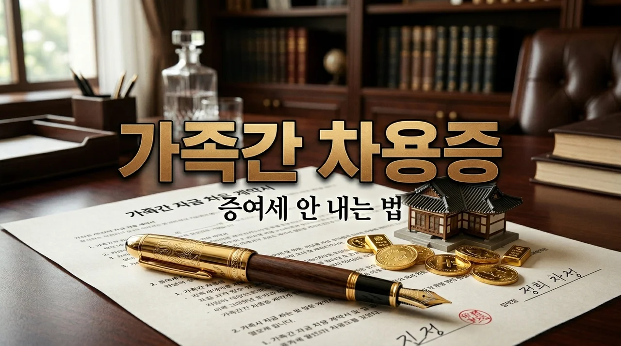 특수관계인 금전거래 차용증 작성법 및 이자 계산 (증여세 면제 한도액)