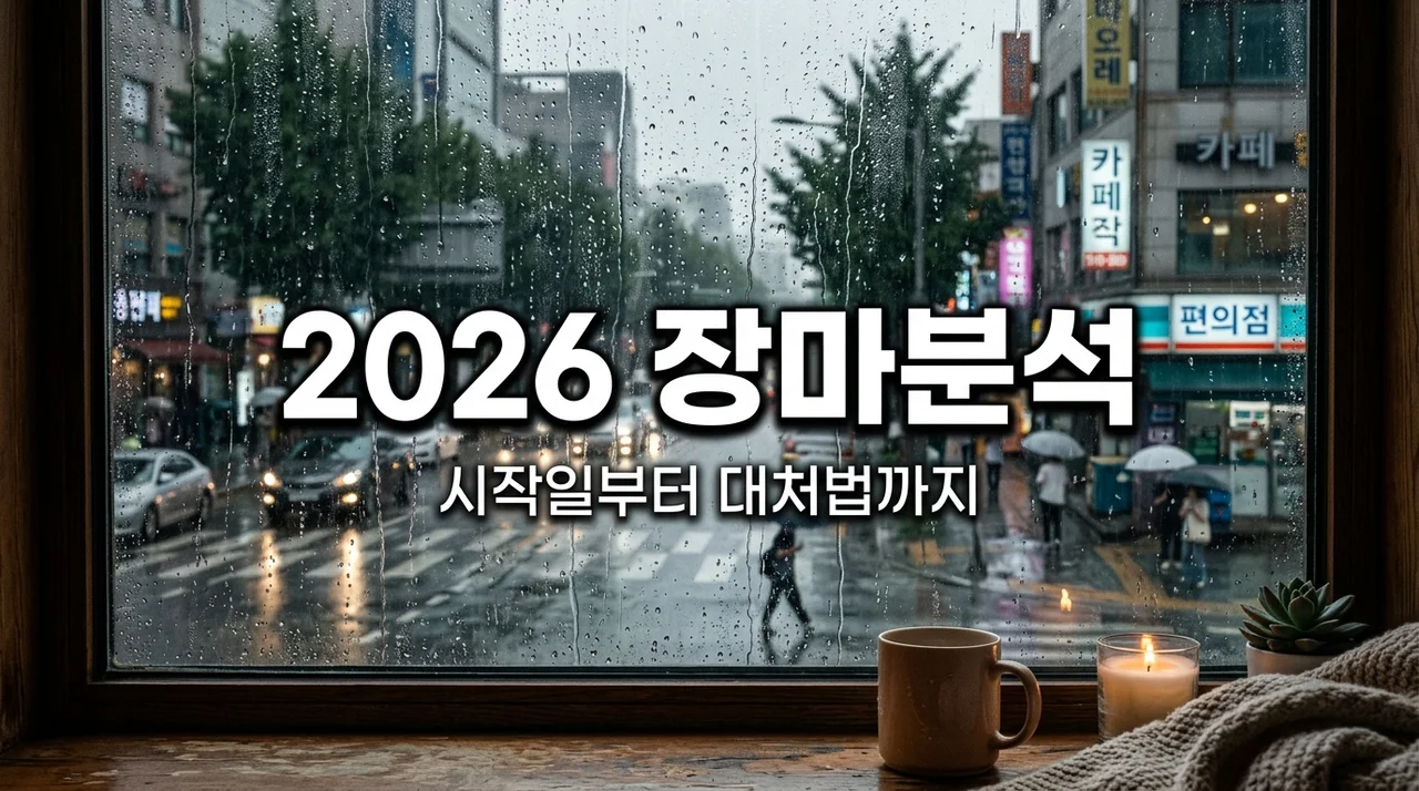 2026년 장마기간 지역별 날짜 총정리 및 호우 피해 예방 대처법