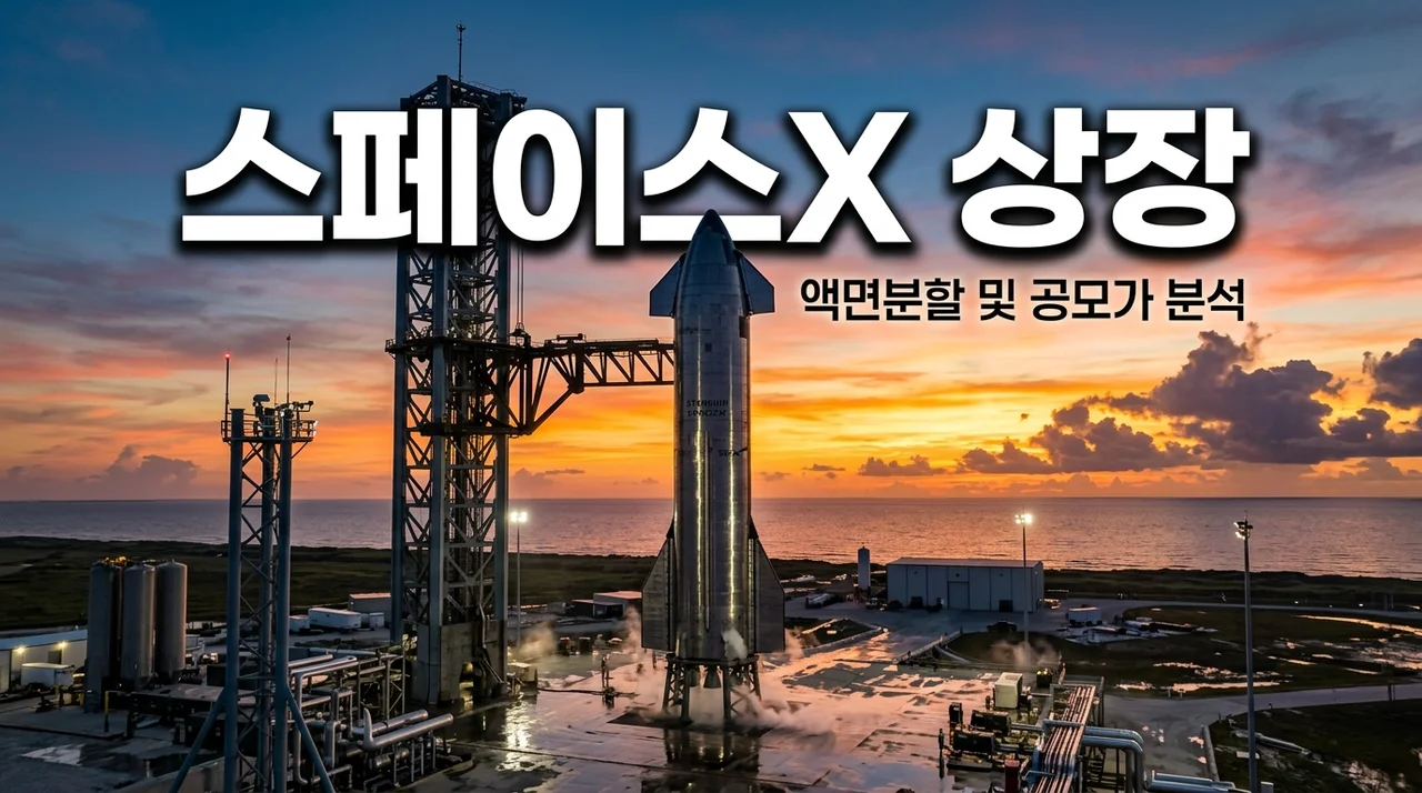 스페이스X 상장 공모가 전망: 5:1 액면분할 후 주가와 일정 총정리
