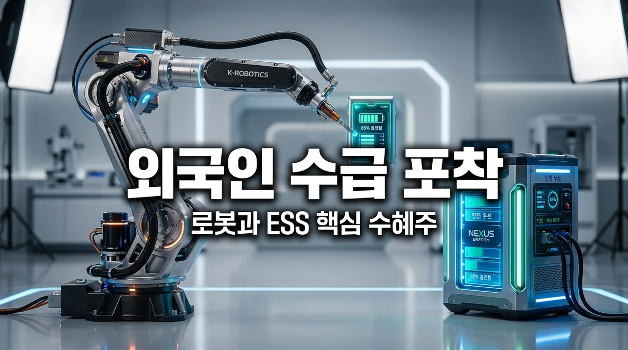 외국인 투자자 순매수 로봇 ESS 주식 분석 AI 간접 수혜주 총정리