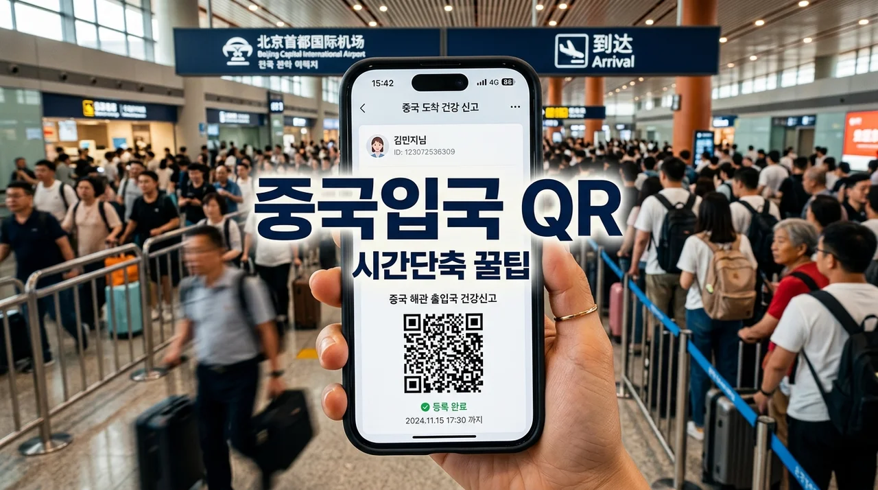 중국 전자 입국신고서 작성방법, 공항서 1시간 아끼고 싶다면 QR 미리 하세요 (경험담)
