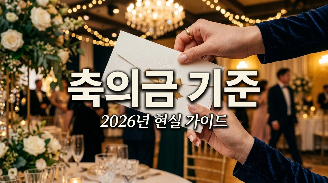 2026년 결혼식 축의금 얼마? 5만원 냈다가 후회한 썰과 관계별 진짜 기준